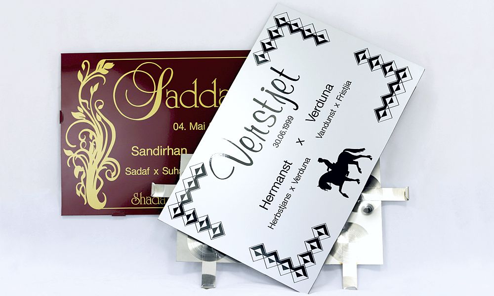 Arabian Plates - Boxenschilder mit Wechselrahmen