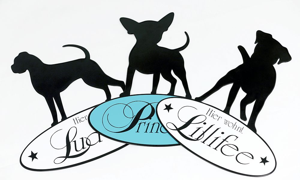 Arabian Plates - Reliefs mit Hunde Motiven